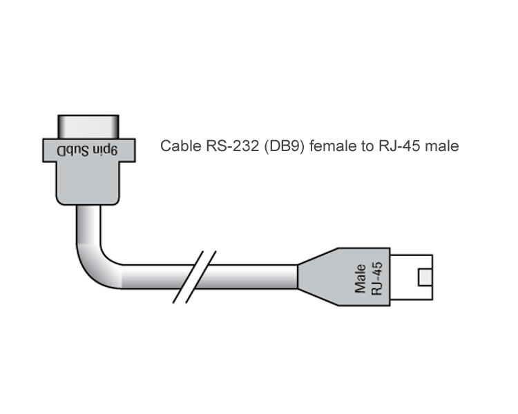 Câble 3 mètres / 10ft RJ-45 mâle / Sub-D9 femelle [7.03.426]