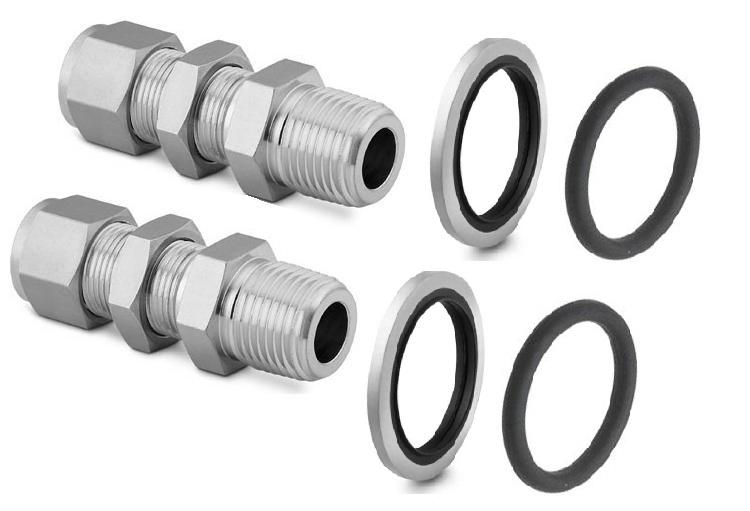 Bulkhead adapterset 12mm ODx1/4"BSPP [5.06.126]